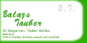 balazs tauber business card